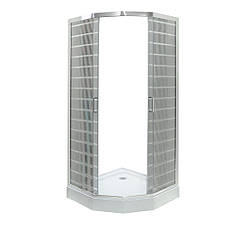 Душова кабіна INSANA Ida White P 92/5 W LN 90х90х205 низький піддон, фото 4