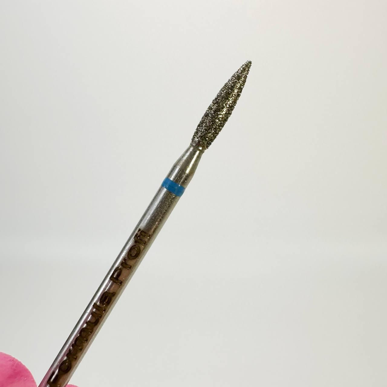 Алмазна насадка для кутикули Formula Profi Гостер Полум'я XL 021 синя насічка, фото 1