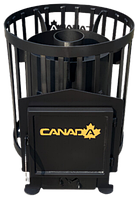 Печь для бани CANADA Бочка 15 м.куб. без выноса со стеклом (PBS-CB15-00)(7565443261754)