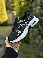 Кроссовки Женские New Balance 530 Кожаные Черные Весна, Кроссовки Нью Беленс Кожа Весенние Спортивные мягкие