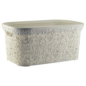 Кошик для білизни "Ажур", 45 л кремова