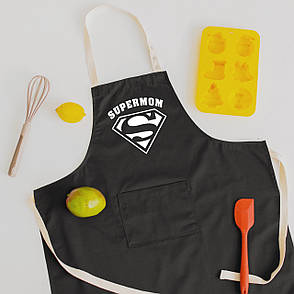 Кухонний фартух жіночий з кишенею "SUPERMOM"