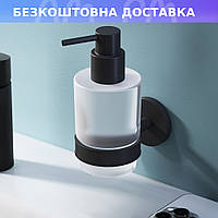 Стеклянный диспенсер для жидкого мыла с настенным держателем, черный AM.PM X-Joy A85A36922