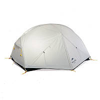 Палатка Naturehike Mongar II (2-х местная) 20D silicone + footprintNH17T007-M light grey/dark green