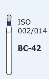 Стоматологічний бор BC-42, сферична форма. , Sharp