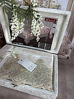 Скатерть на обеденный стол плюшевая сервировочная прямоугольная 160/220 см Турция Verolli Модель №2