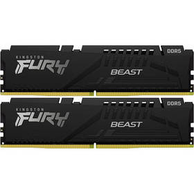 Оперативна пам'ять Kingston 32GB (2x16GB) DDR5 5200MHz FURY Beast Black (KF552C40BBK2-32) Б/В (TF)