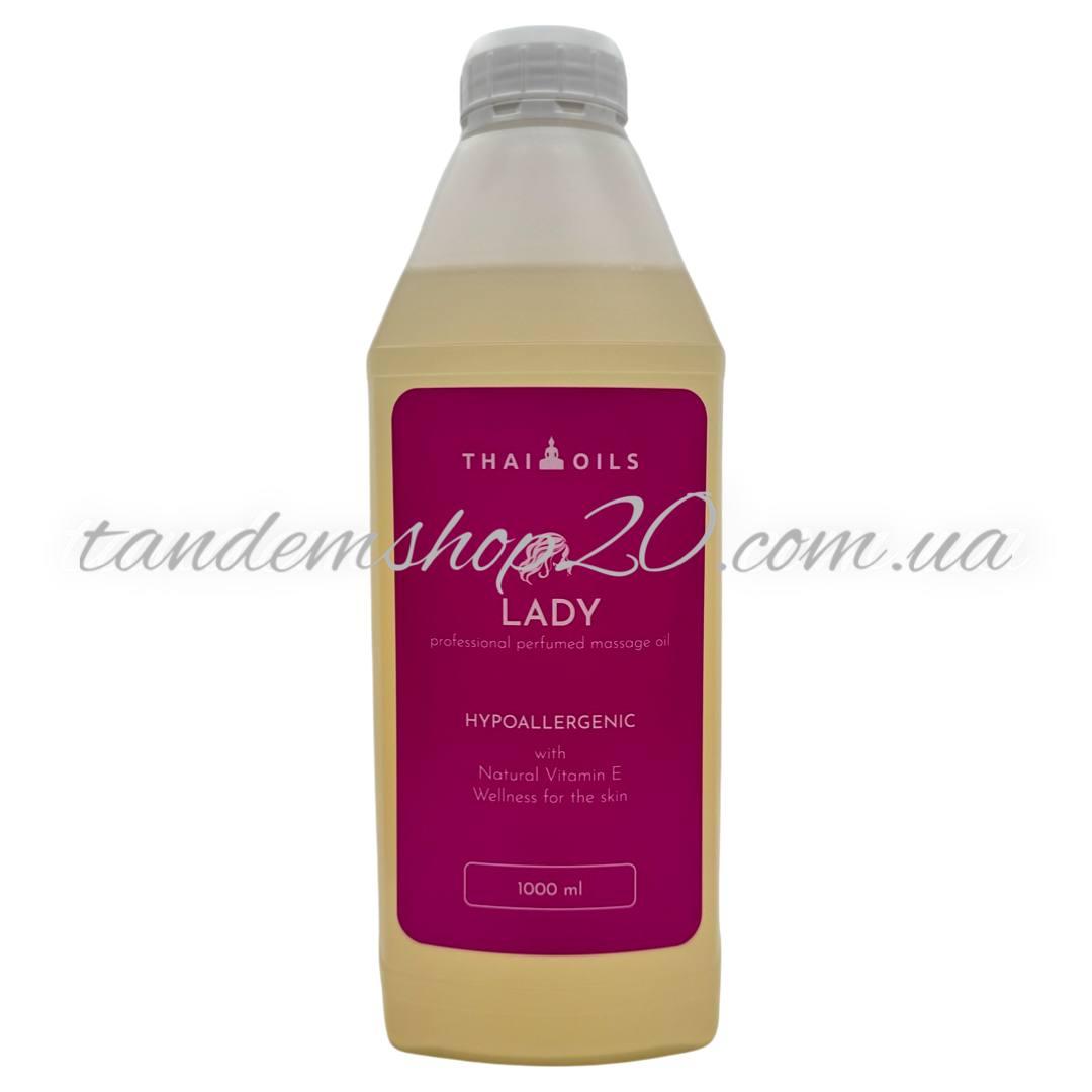 Масло для професійного масажу для всіх типів шкіри зволожуюче з ароматом жіночих парфумів Thai Oils Lady 1000 ml