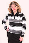 Блуза-сорочка батнік чорно-білий трикотаж 003639, фото 2