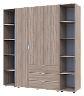 Шкаф для одежды в спальню Гелар дуб сонома 192.6х49.5х203.4 распашной гардероб для спальни шкафы этажерки