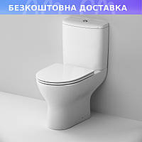 Унитаз-компакт без ободка с сиденьем микролифт Damixa Scandinavian Pure DX36C8601SC