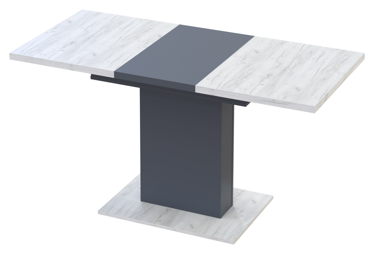 Кухонный стол раскладной Бостон дуб крафт белый и графит 150 см х 70 см х 79 см обеденный. Столы трансформеры - фото 4 - id-p2115559069