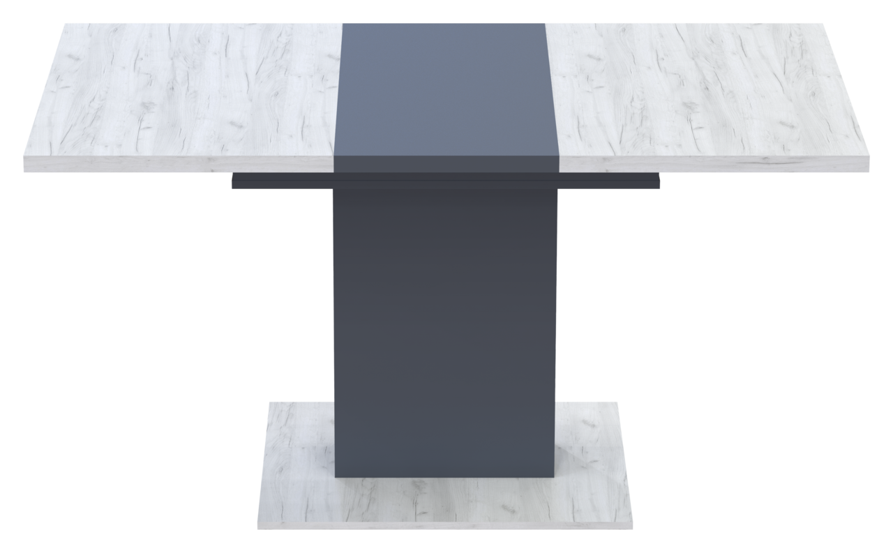 Кухонный стол раскладной Бостон дуб крафт белый и графит 150 см х 70 см х 79 см обеденный. Столы трансформеры - фото 5 - id-p2115559069