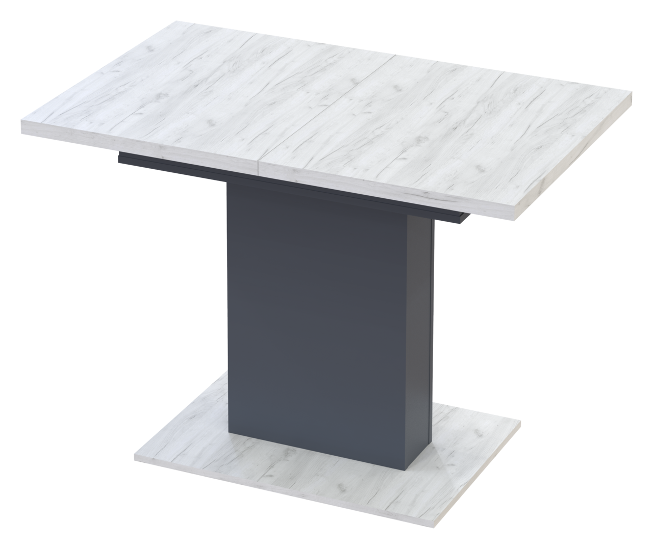 Кухонный стол раскладной Бостон дуб крафт белый и графит 150 см х 70 см х 79 см обеденный. Столы трансформеры - фото 9 - id-p2115559069