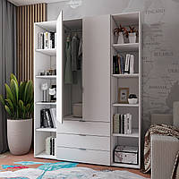 Шкаф для одежды в спальню Гелар белый 153.9х49,5х203,4 распашной гардероб для спальни шкафы этажерки