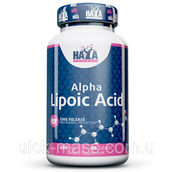 Альфа-ліпоєва кислота HayaLabs Alpha Lipoic Acid 600 мг - 60 таб, фото 1