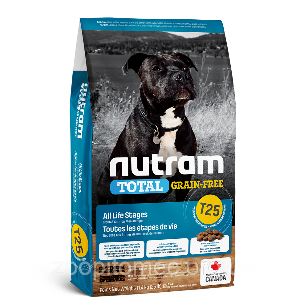 Корм NUTRAM (Нутрам) Total GF Salmon Trout Dog холістик для собак лосось/форель, 11,4 кг, фото 1