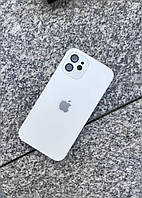 Чехол стеклянный матовый на Айфон 11 белый / iPhone 11 White Защита камер