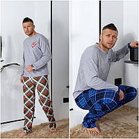 Домашний мужской костюм пижама кофта и брюки размеры батал