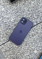 Чехол стеклянный матовый на Айфон 11 фиолетовый / iPhone 11 Deep Purple Защита камер