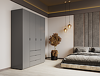 Шкаф для одежды в спальню Гелар графит 155х49,5х203,4 распашной гардероб для спальни шкафы комплект