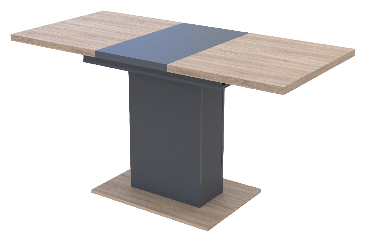 Кухонный стол раскладной Бостон дуб сонома и графит 150 см х 70 см х 79 см обеденный. Столы трансформеры - фото 7 - id-p2115560272