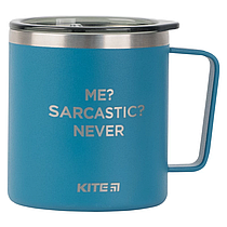 Термокружка Kite K22-379-02-1, 400 мл, синя Me Sarcastic Never