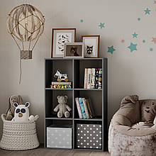 Стелаж з полицями на 6 секцій Антрацит 1204х800х352 мм