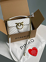 Женская брендовая сумка Pinko Mini Classic Lady Love Bag Puff Chevron Пинко, женские сумки, стильные сумки