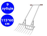 Лопата для городу на 9 зубів, диво вила із прямими зубцями від виробника
