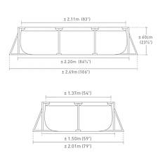 Прямокутний каркасний басейн Intex 28266 (220х150х60 см), фото 5