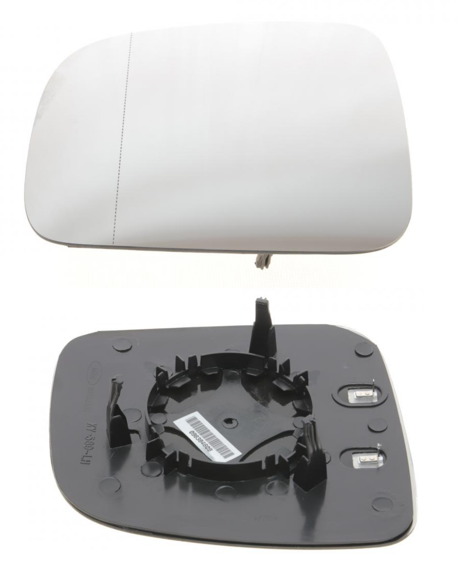 Вкладиш скло дзеркала Volkswagen T5 Transporter 2003-2010 Фольксваген Т5 Мультіван/Каравелла (ліве з підігрівом та рамкою), фото 1