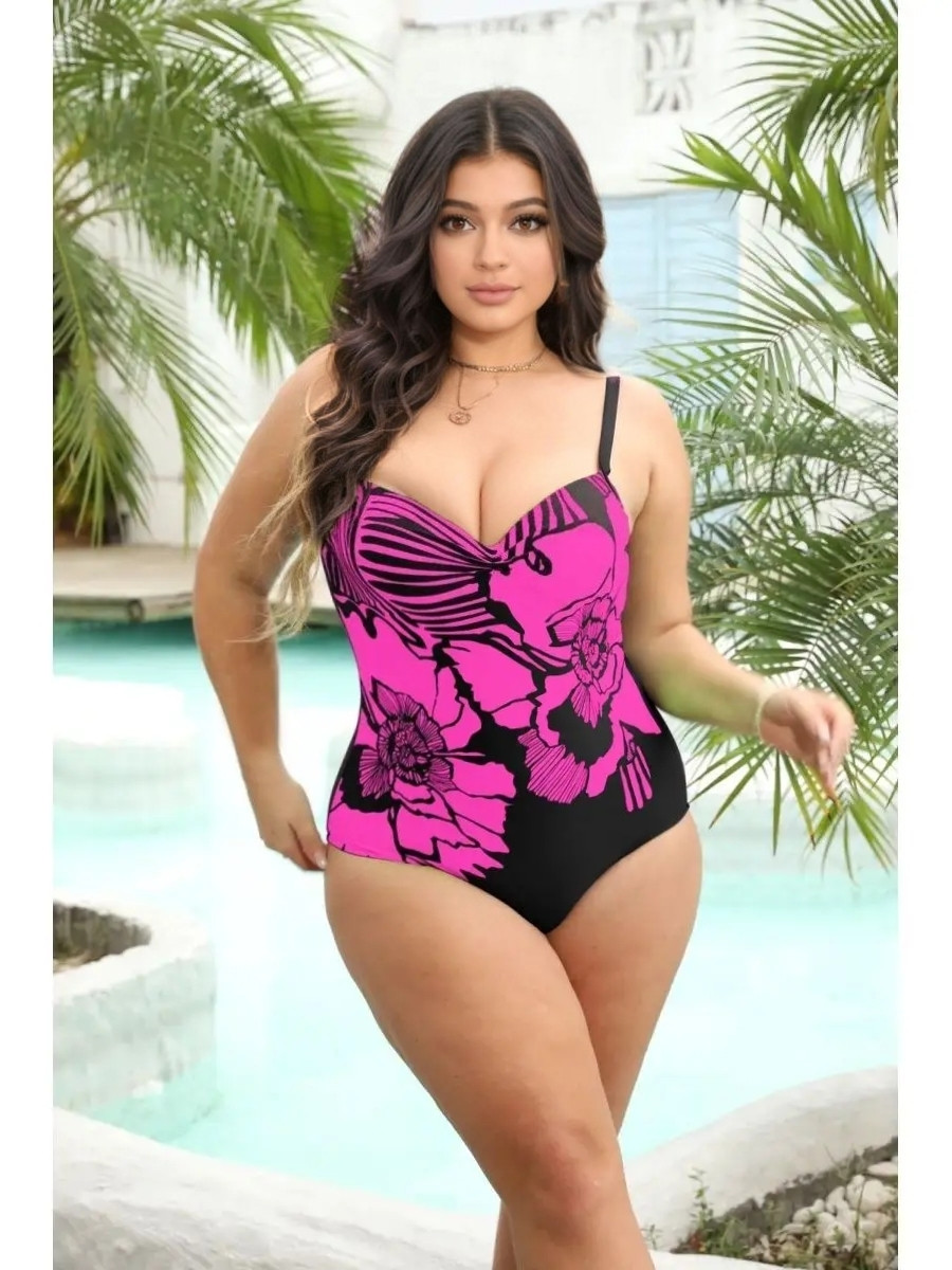 Купальник слитный    Fuba 7810 Лилия фуксия(В НАЛИЧИИ ТОЛЬКО 48 50 52 54 56 УКР р-ры)