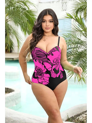 Купальник слитный Fuba 7810 Лилия фуксия(В НАЛИЧИИ ТОЛЬКО 48 50 52 54 56 УКР р-ры), фото 1