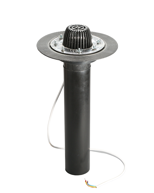 Лійка рівчачка SGT 110/600 мм з неіржавким фланцем, з термокабелем, фото 1