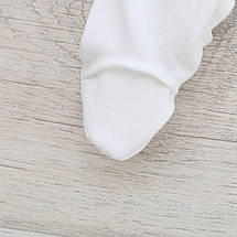 213503м Чоловічок комбінезон з антидряпками молочний для малюків Тм MiniKin розмір 56 см, фото 3