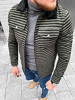 Мужская легкая куртка-бомбер (серая) молодежная текстильная с идеальной посадкой Мо1102-8