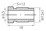 Болт штуцер гальмівний М12х1 мм (зовнішн.); D - 6,35 мм; L - 18,0 мм, фото 2