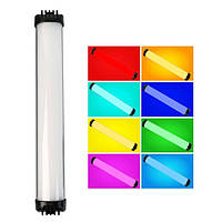 Студийная светодиодная LED лампа RIAS RL-30SL RGB с аккумулятором 30см (3_04516)