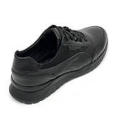 Кросівки шкіряні чорні чоловічі на шнурівці Sergio Billini весна-осінь 3992 чорн.розмір 40, фото 7