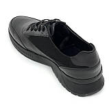 Кросівки шкіряні чорні чоловічі на шнурівці Sergio Billini весна-осінь 3992 чорн.розмір 40, фото 5