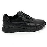 Кросівки шкіряні чорні чоловічі на шнурівці Sergio Billini весна-осінь 3992 чорн.розмір 40, фото 4