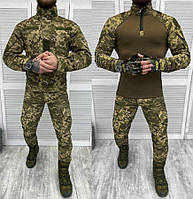 Тактичний костюм піксель 3в1, весняна форма піксель з убаском, військова форма піксель з кітелем