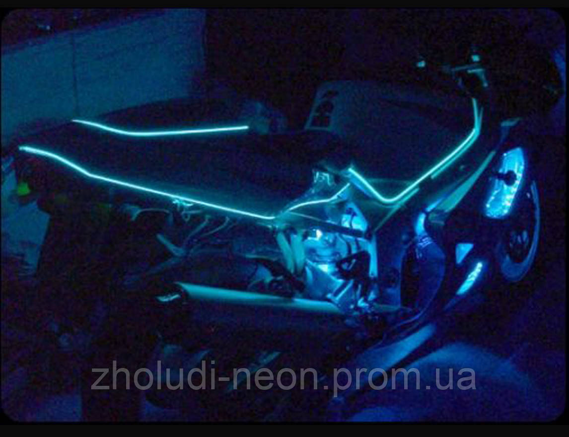Подсветкамото мотоцикла гибким неоном. Есть 10 цветов неона. - фото 3 - id-p810596895
