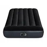 Матрац надувний одномісний Intex 99х191х25 см із підголівником 64146 ND, з вбудованим електронасосом, фото 2