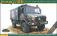 Сборная модель машина скорой помощи ACE 72451 Unimog U1300L 4x4 Krankenwagen Ambulance