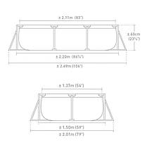 Прямокутний каркасний басейн Intex 28266 (220х150х60 см), фото 3
