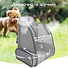 Рюкзак-переноска для котів та собак 41х28х35 CosmoPet CP-42 Gray, фото 5