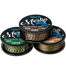 Повідковий матеріал Kryston Merlin Fast Sinking Supple Braid 15Lb Weed