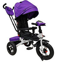 Велосипед трехколёсный Best Trikе с родительской ручкой (стальная рама, складной руль) 6088 F 810-25 Фиолет.